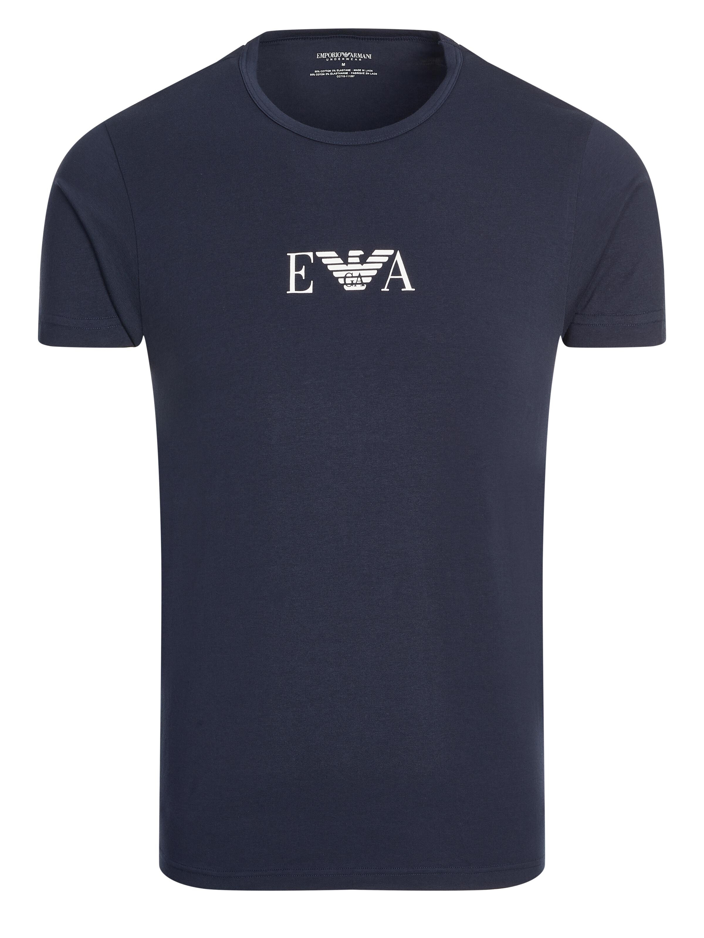 ARMANI Sweatshirt 'Emporio Armani T-Shirt 2er Pack marine' i blå: framsida