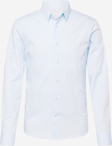 Calvin Klein Button Up Shirt in Blue: front