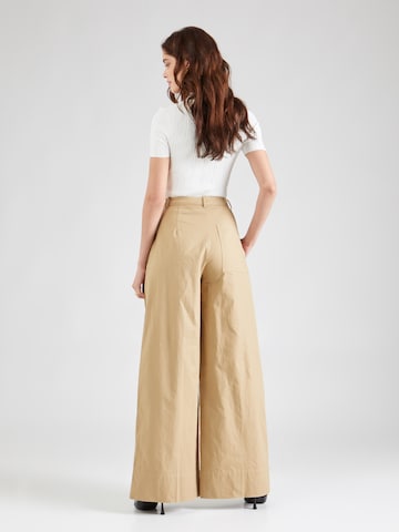 3.1 Phillip Lim Wide Leg Bukser med lægfolder i grøn