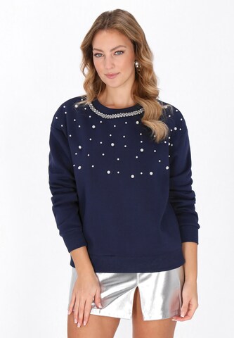 faina - Sudadera en azul: frente