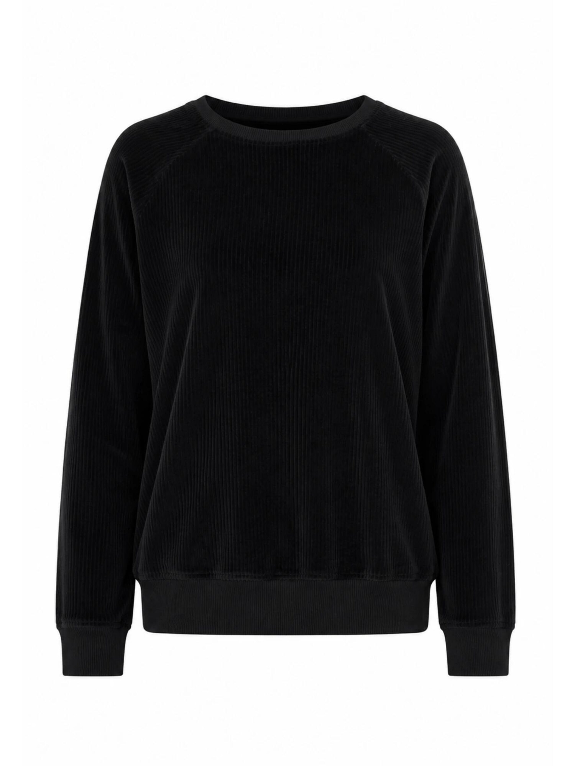Leela COTTON Sweatshirt in Black: front
