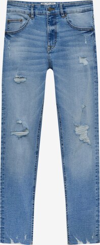 Pull&Bear Skinny Jeans i blå: framsida