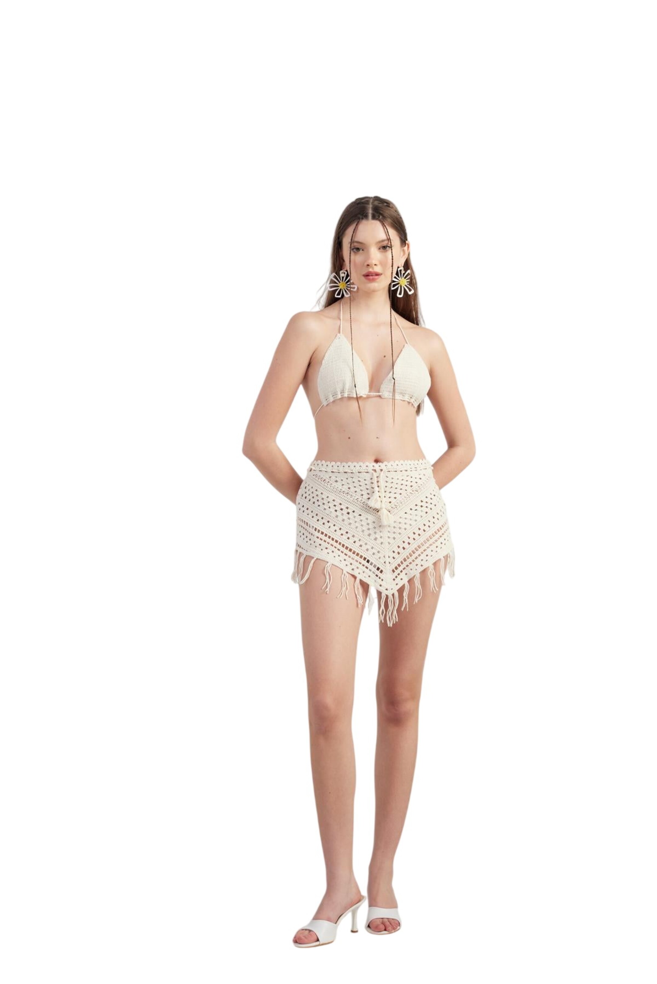 HOLLY LOLLY Triangel Bikini in Beige