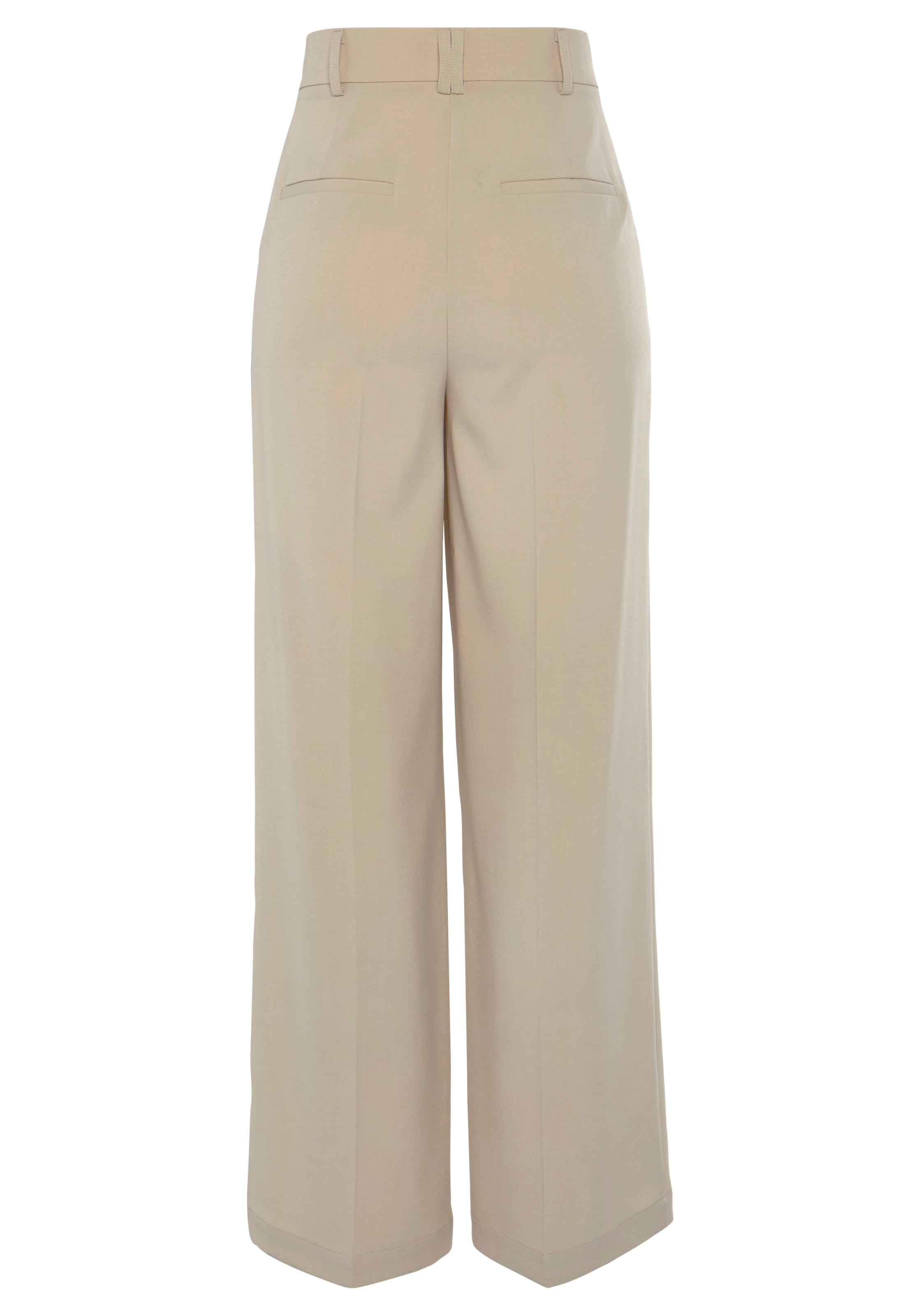 LASCANA Wide Leg Bügelfaltenhose in Beige