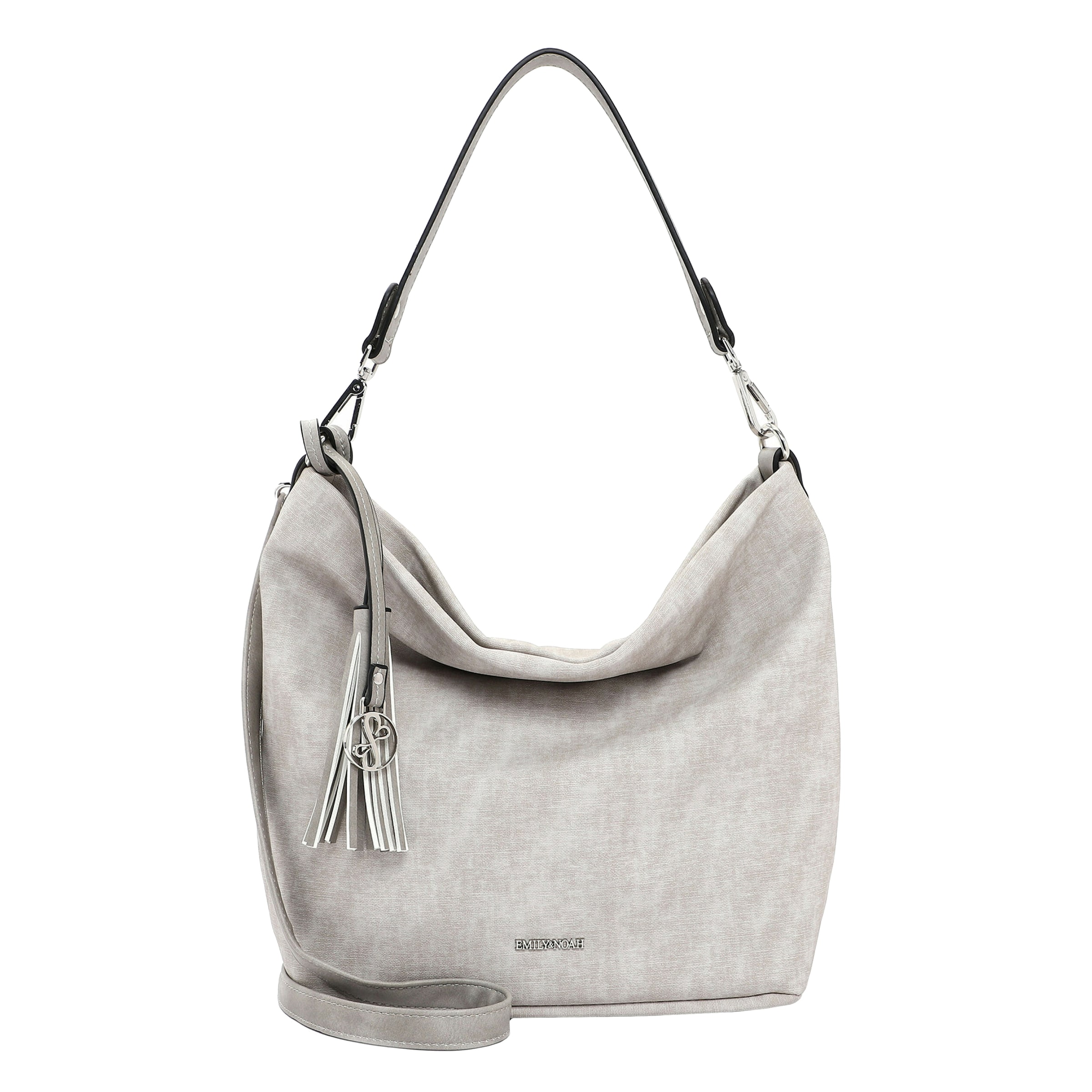 Borsa a spalla 'Elke' di Emily & Noah in grigio: frontale
