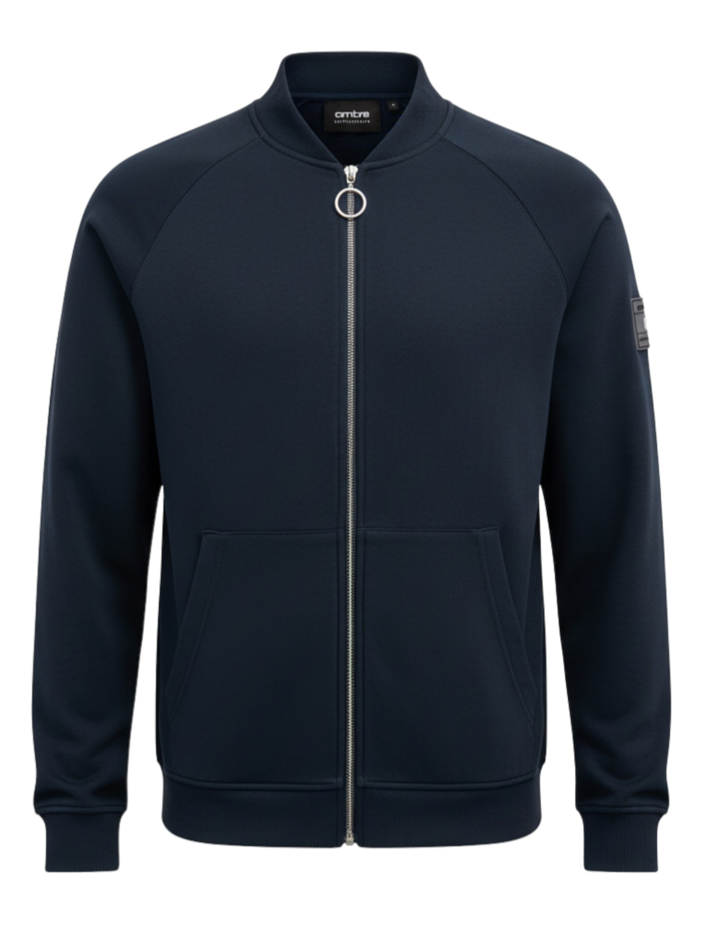 Ombre Sweatvest 'OM-SSZP-0215' in Blauw: voorkant