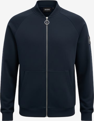 Ombre Sweatvest 'OM-SSZP-0215' in Blauw: voorkant