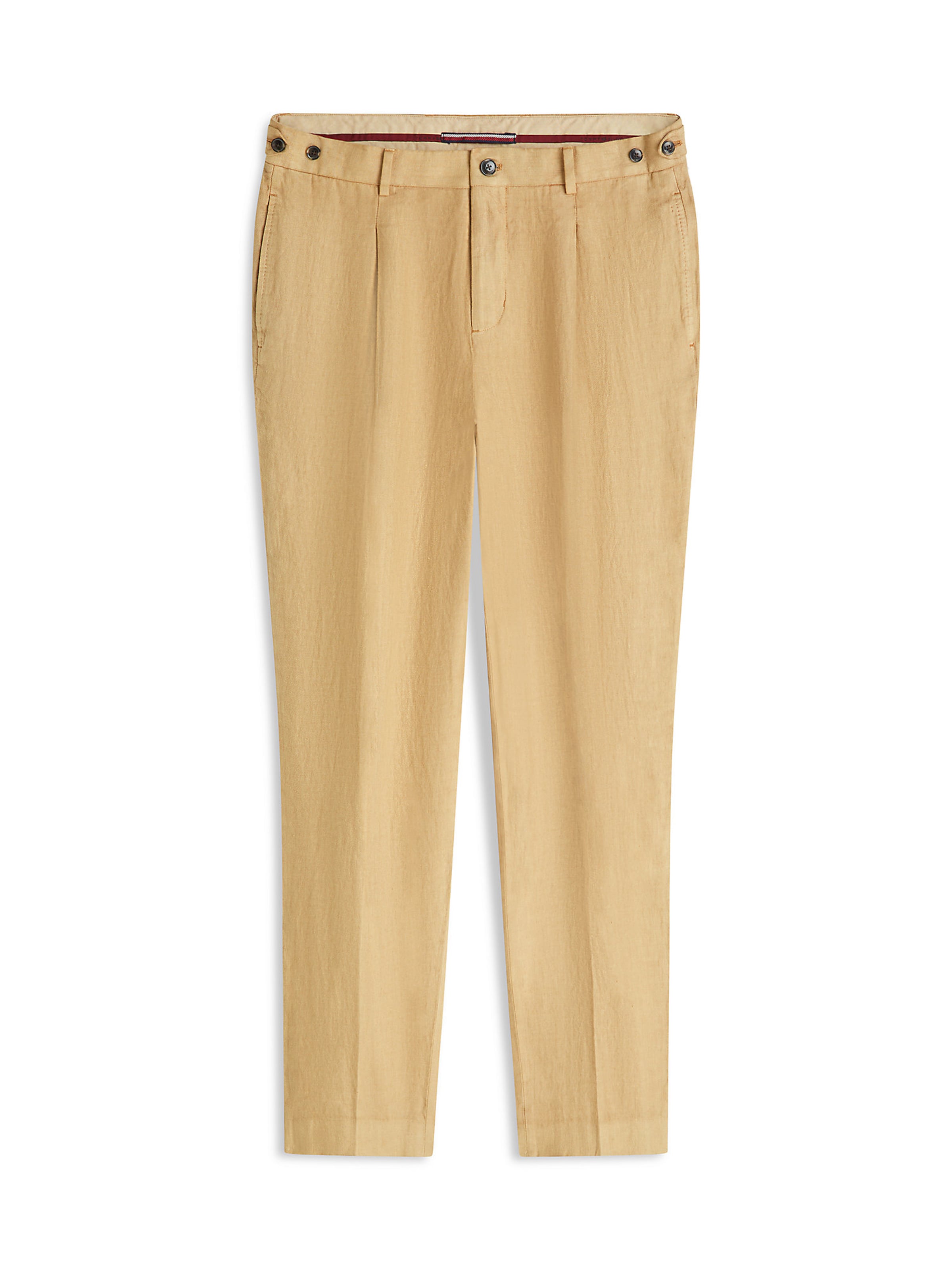 TOMMY HILFIGER Trousers with creases in Brown: front
