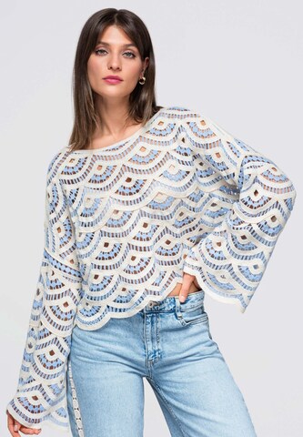Ombre Bluse in Mischfarben: Vorderseite