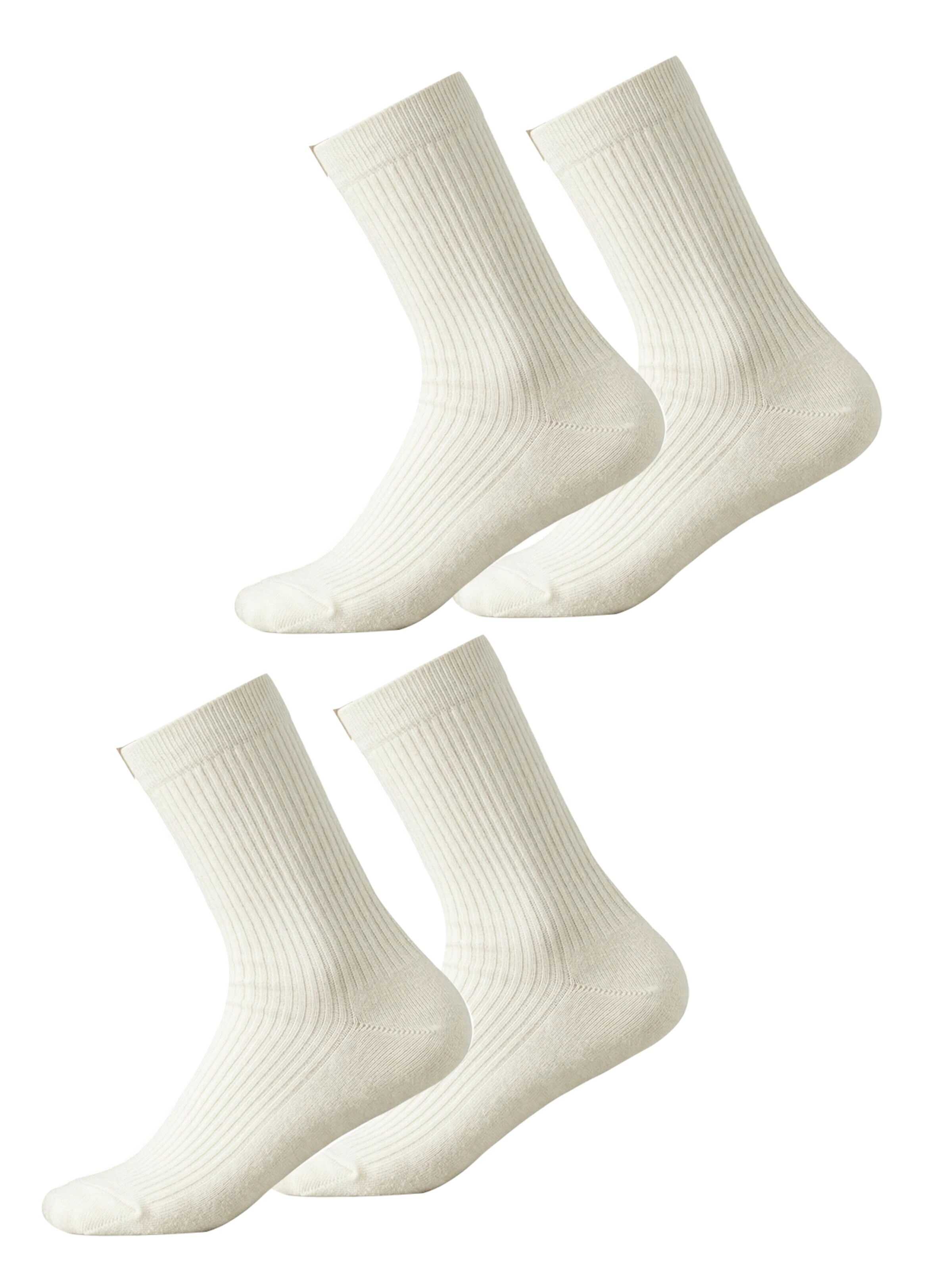 Millo Socks 'Cosy Steps' in White: front