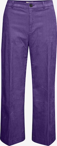 Part Two Wide leg Pleated Pants 'Kirse' in Purple: front