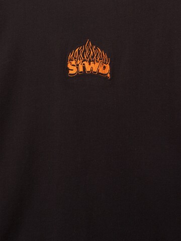 Pull&Bear Shirt 'STWD' in Black