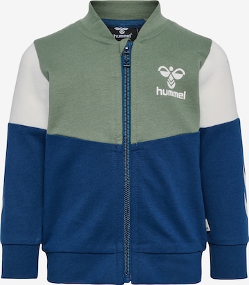 Hummel Athletic Zip-Up Hoodie 'Finn' in Blue: front