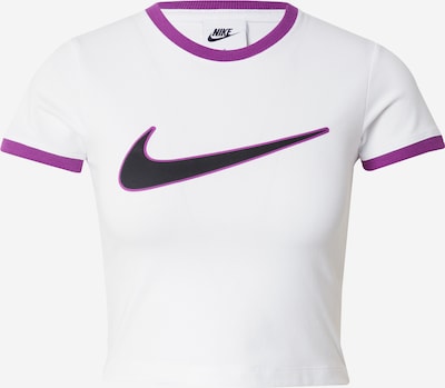 Nike Sportswear T-shirt en violet foncé / blanc, Vue avec produit