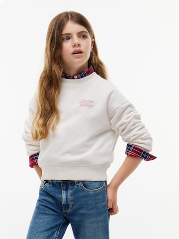 Sweat-shirt TOMMY HILFIGER en blanc : devant