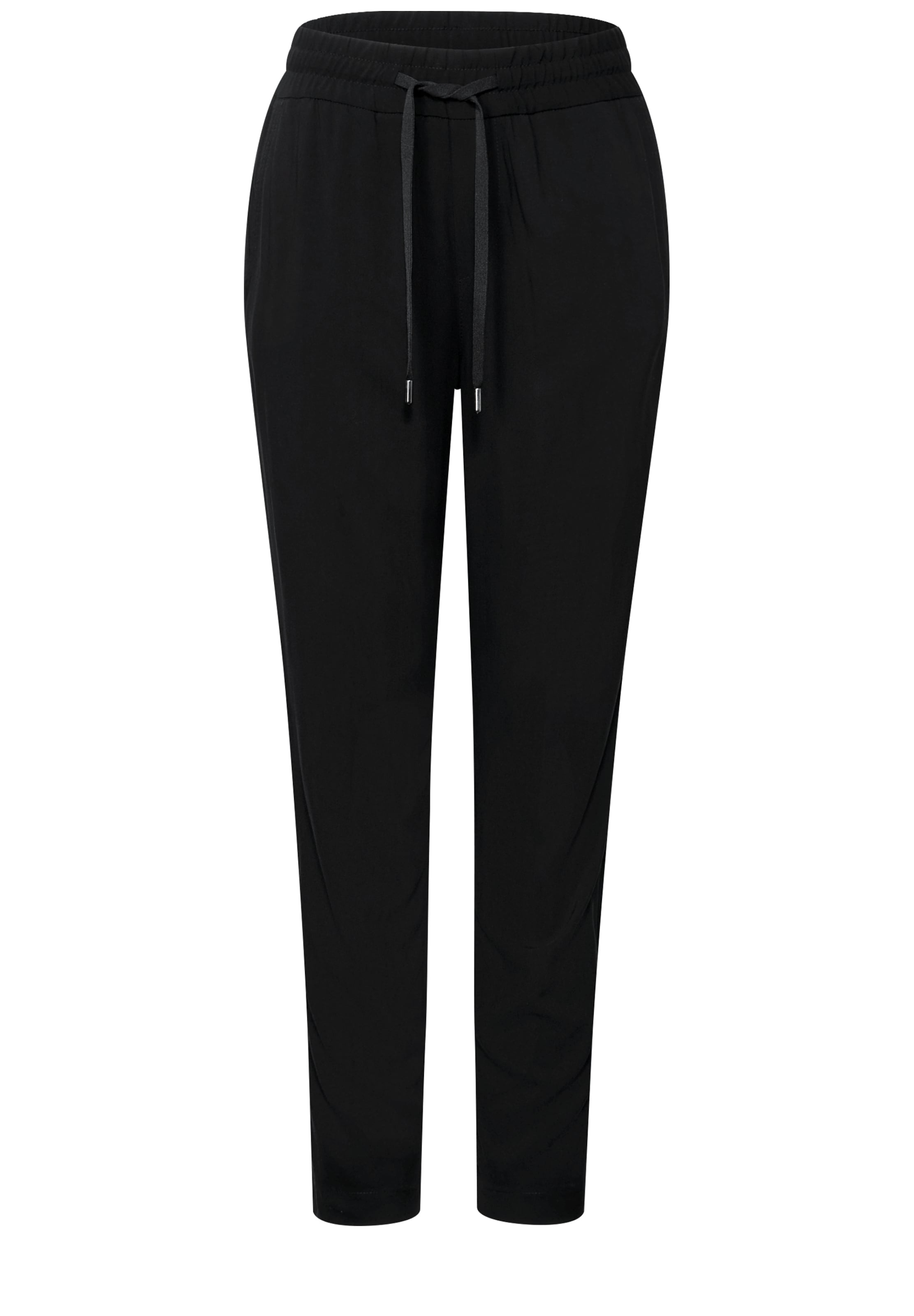 STREET ONE Slimfit Hose in Schwarz: Vorderseite