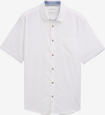 Chemise TOM TAILOR en blanc : devant