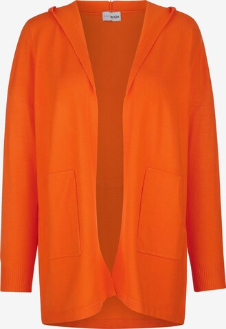 MIAMODA Knit Cardigan in Orange: front