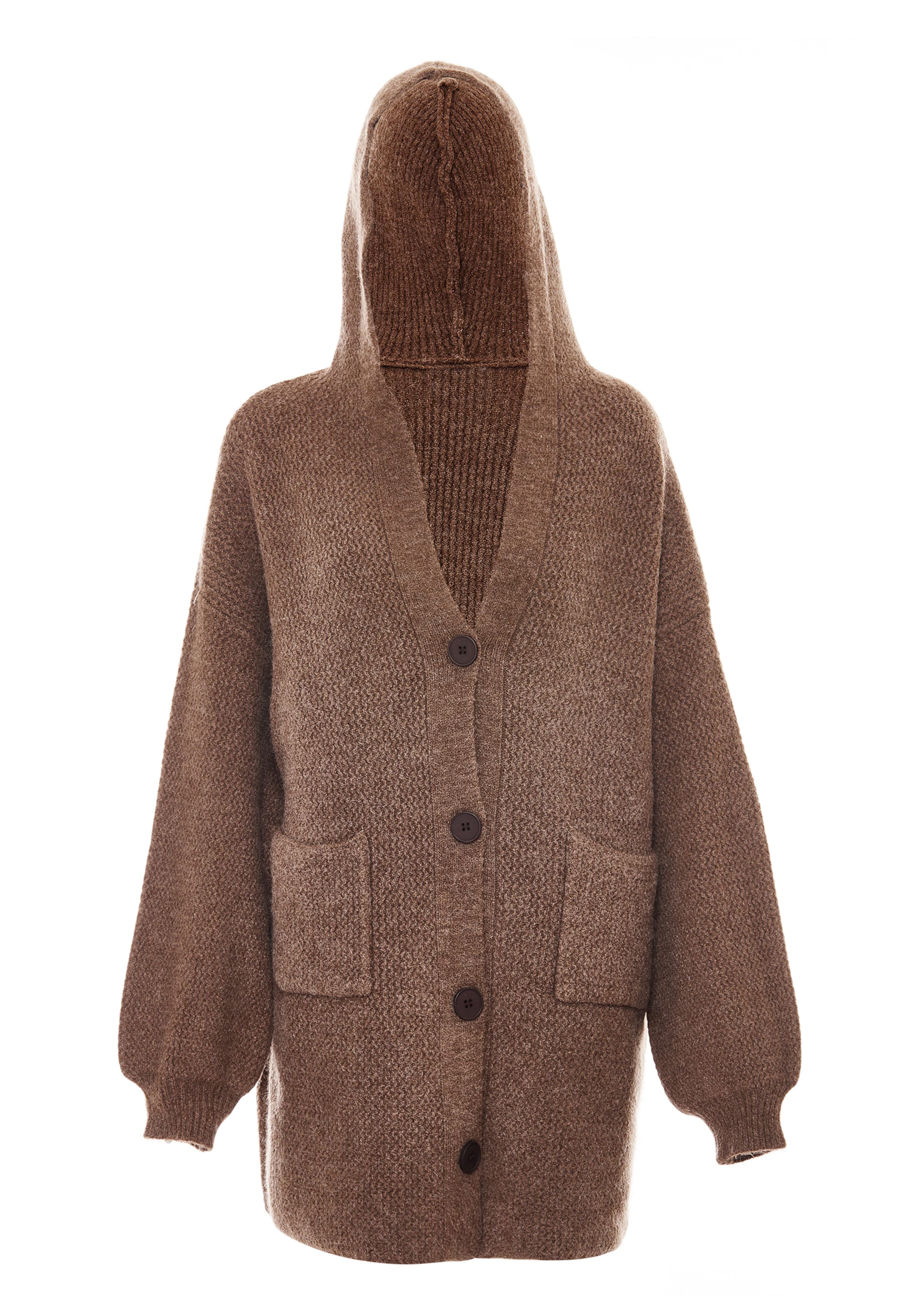 Tanuna Gebreid vest in Bruin