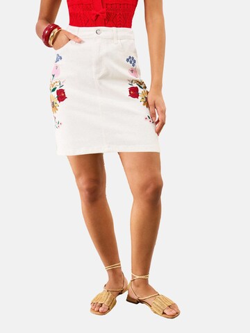 Jupe love & roses en blanc : devant
