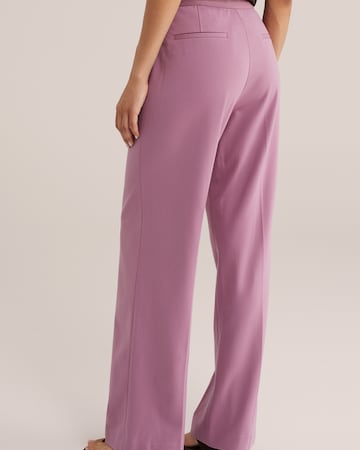 WE Fashion Широкий Плиссированные брюки в Ярко-розовый