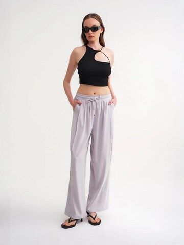 Wide Leg Pantalon MixRay en gris : devant