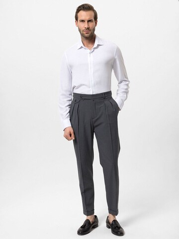 Antioch Regular Pleat-front trousers in Grey