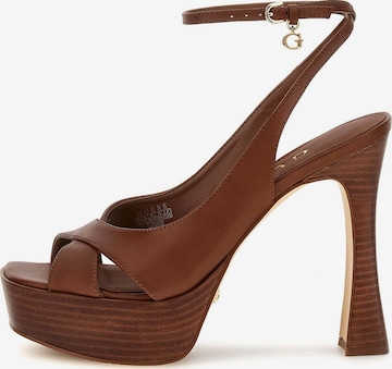 GUESS Sandals 'Inata' in Brown: front