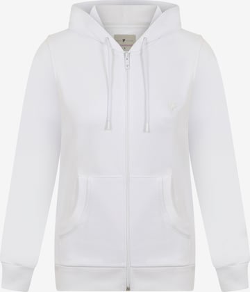 DENIM CULTURE Zip-Up Hoodie 'Yasenia' in White: front