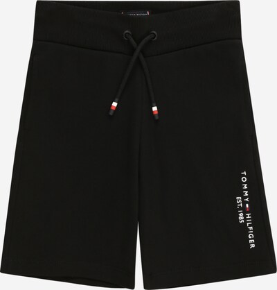 Pantaloni 'Essential' TOMMY HILFIGER pe negru / alb, Vizualizare produs