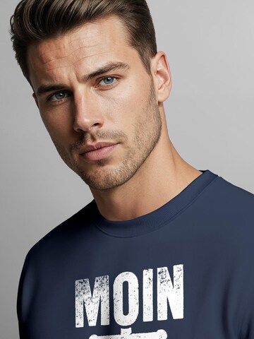 Neverless Sweatshirt 'Moin Anker' in Blue