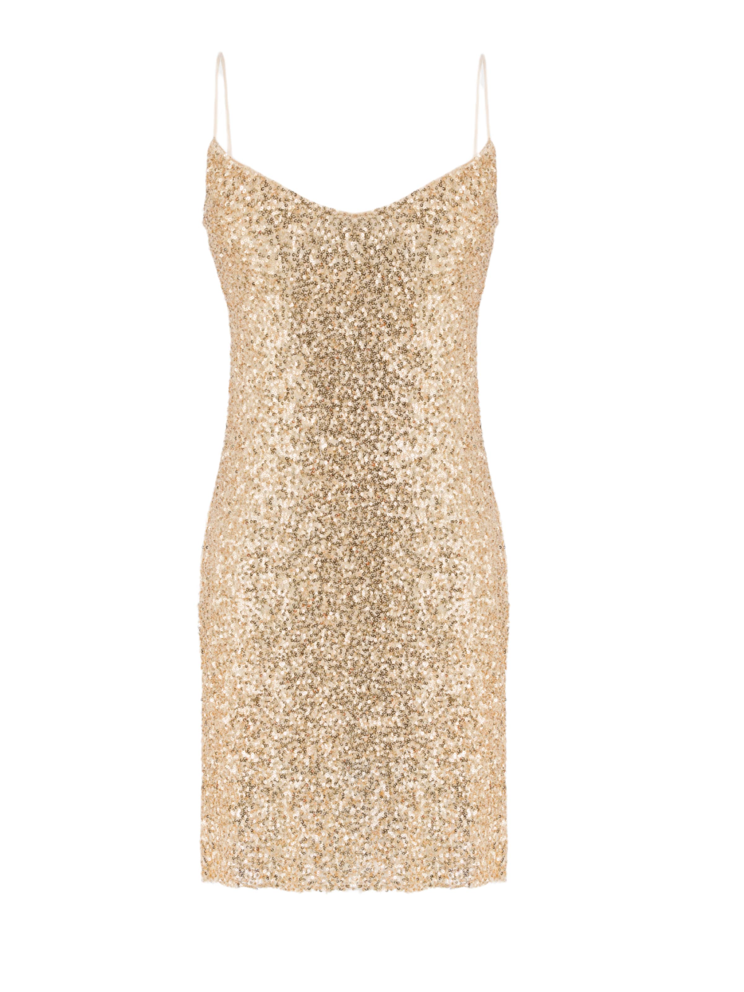 No Matter What Kleid in Gold: Vorderseite