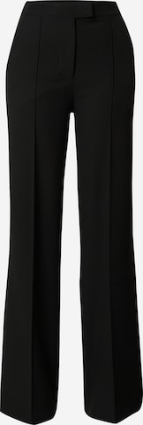 Karen Millen Wide leg Trousers with creases in Black: front