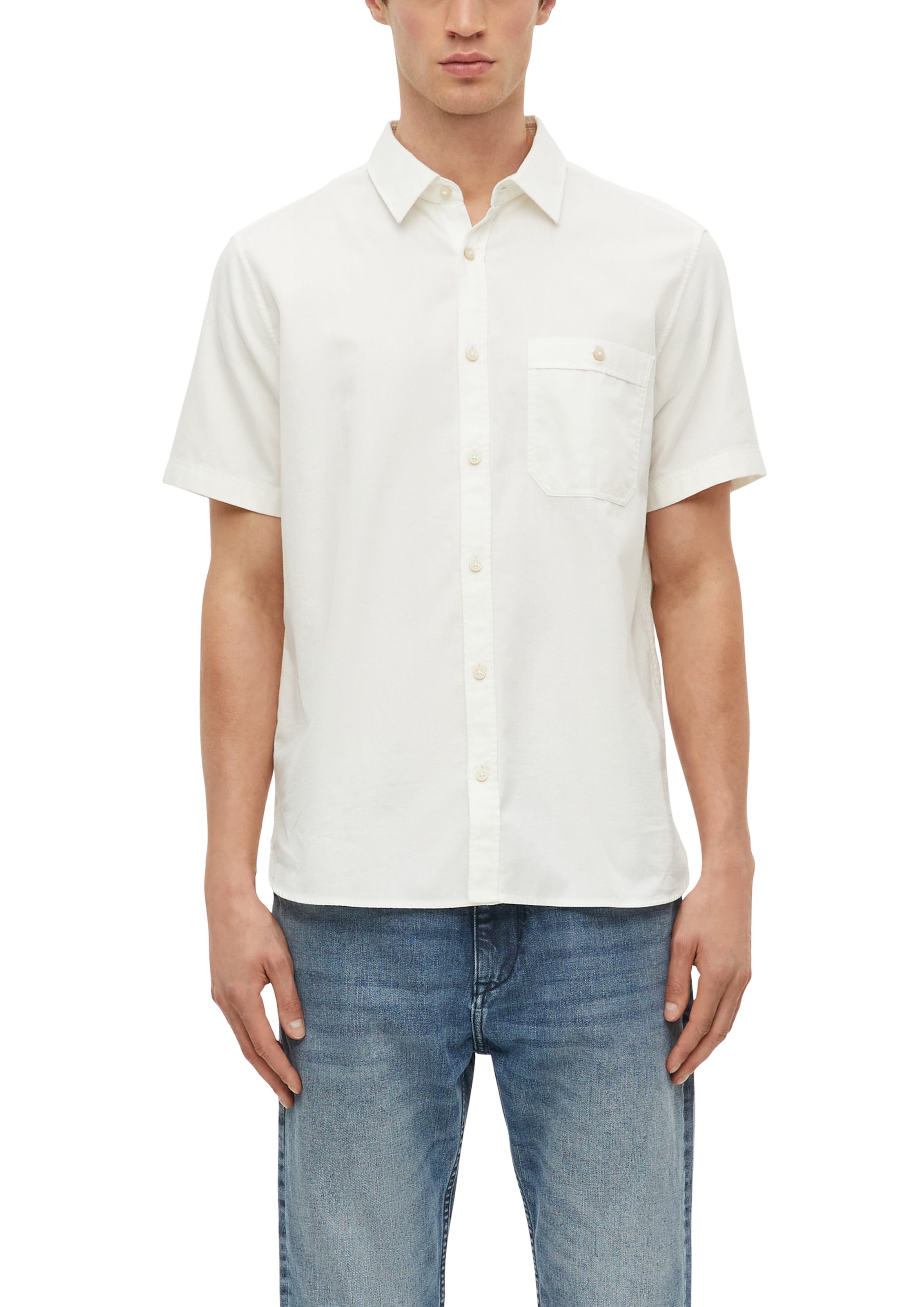 s.Oliver Regular fit Button Up Shirt in White
