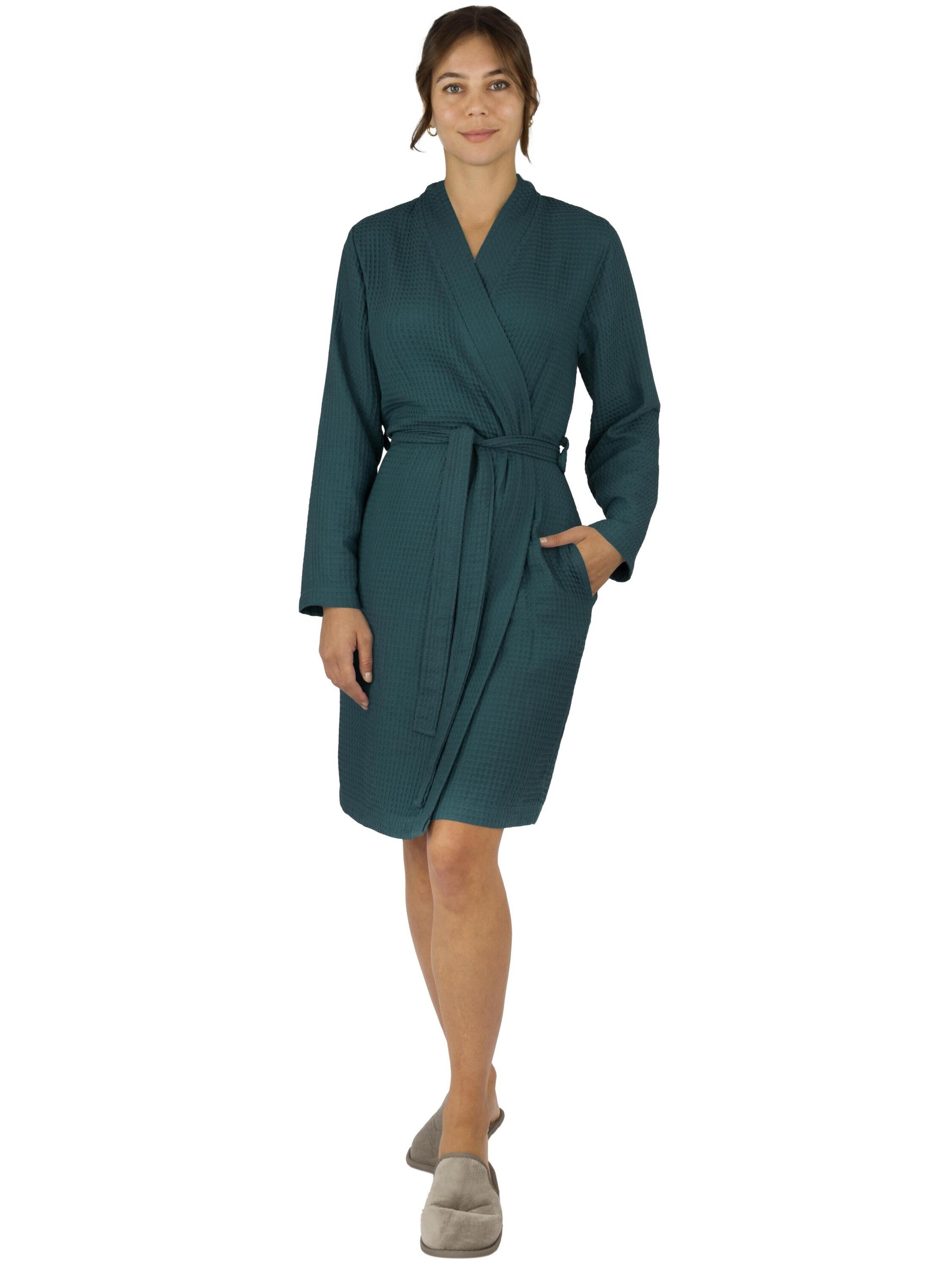 normani Dressing gown 'Manisa' in Green: front