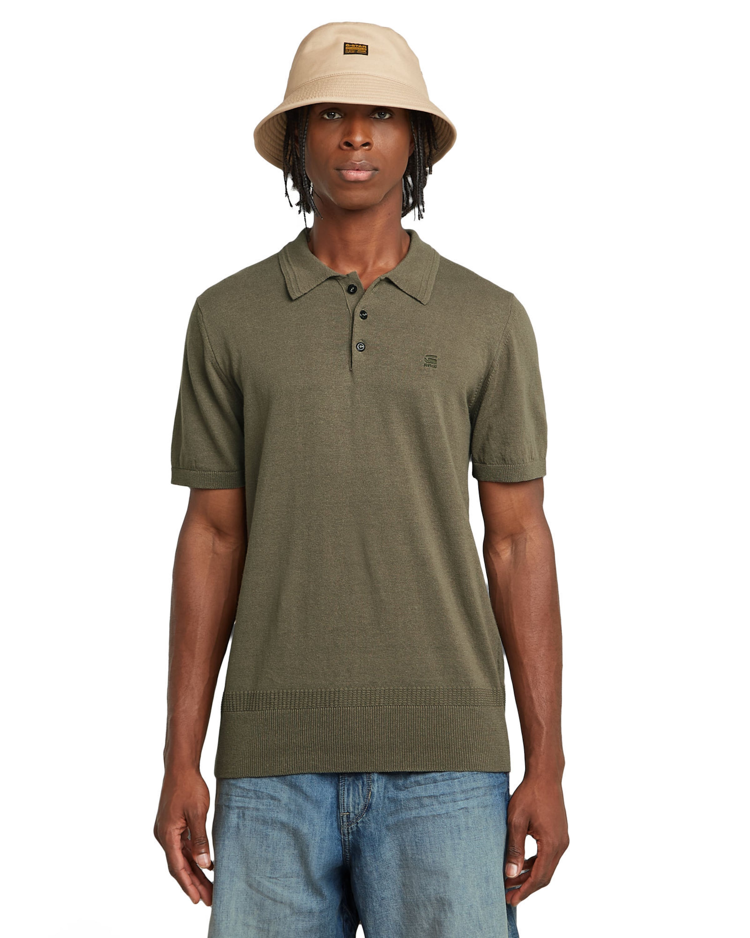 G-STAR Shirt in Groen: voorkant