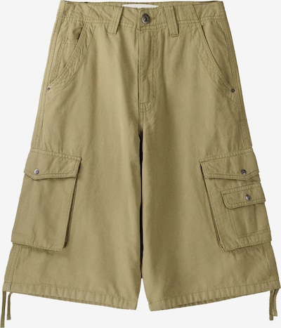 Bershka Pantalon cargo en olive, Vue avec produit