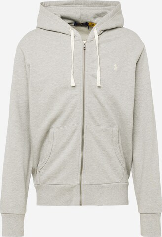 Polo Ralph Lauren Zip-Up Hoodie in Grey: front