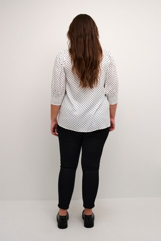 KAFFE CURVE Bluse 'KC Thori' in Weiß