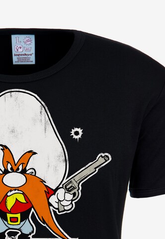 LOGOSHIRT T-Shirt 'Looney Tunes – Say Your Prayers' in Schwarz