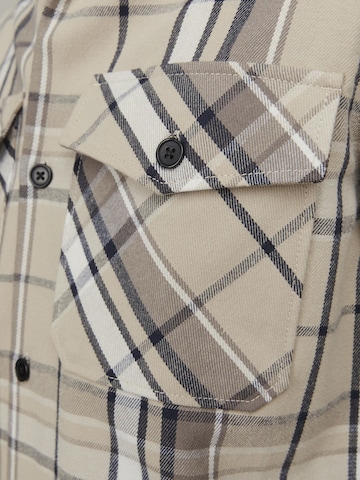 JACK & JONES Comfort fit Button Up Shirt 'Roy' in Beige