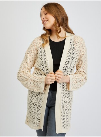 Orsay Knit Cardigan in White: front