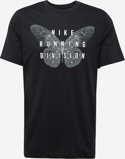 NIKE Functioneel shirt 'RUN DIVISION' in de kleur Zwart / Wit, Productweergave
