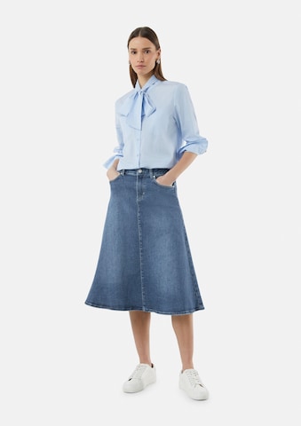 Jupe comma casual identity en bleu : devant