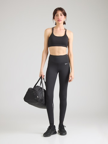 Reebok Skinny Sporthose 'HIGH RISE' in Schwarz