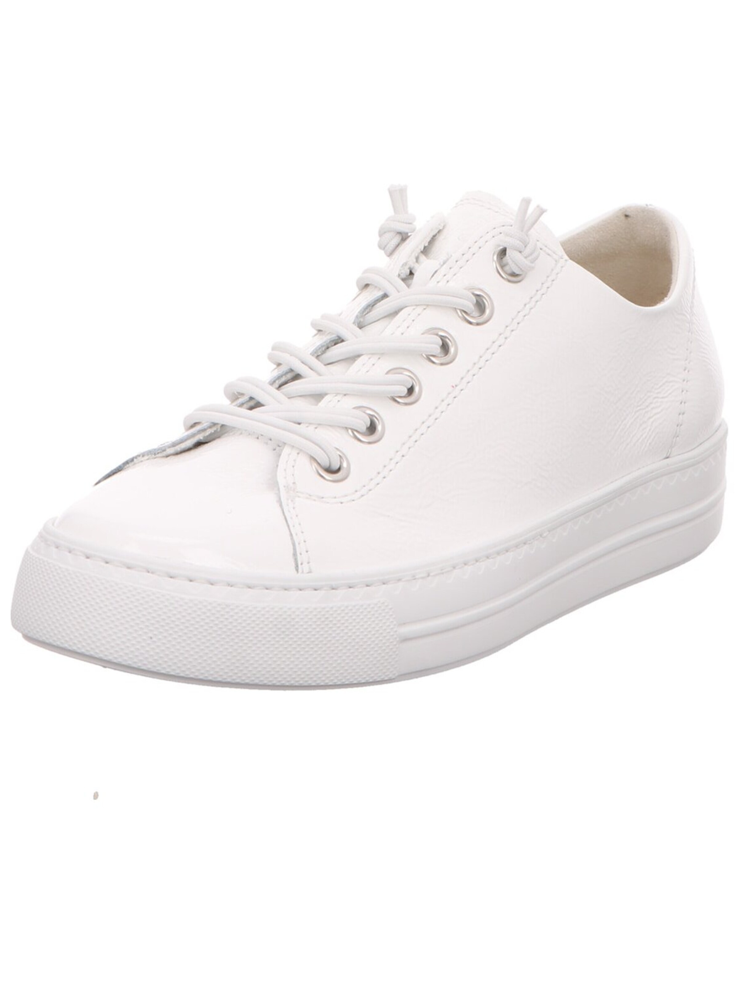 Paul Green Veterschoen 'Klassischer Schnürschuh Damen 4081-016 Lackleder in weiß' in Wit: voorkant