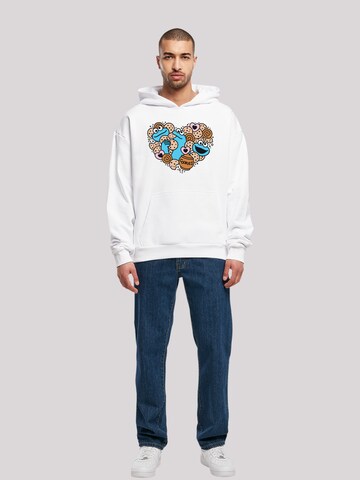 Sweat-shirt 'Sesamstraße Cookies from the heart coloured' F4NT4STIC en blanc