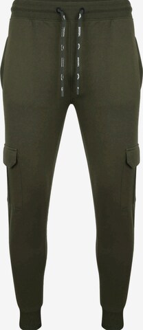 Effilé Pantalon cargo 'Stefan' Threadbare en vert : devant