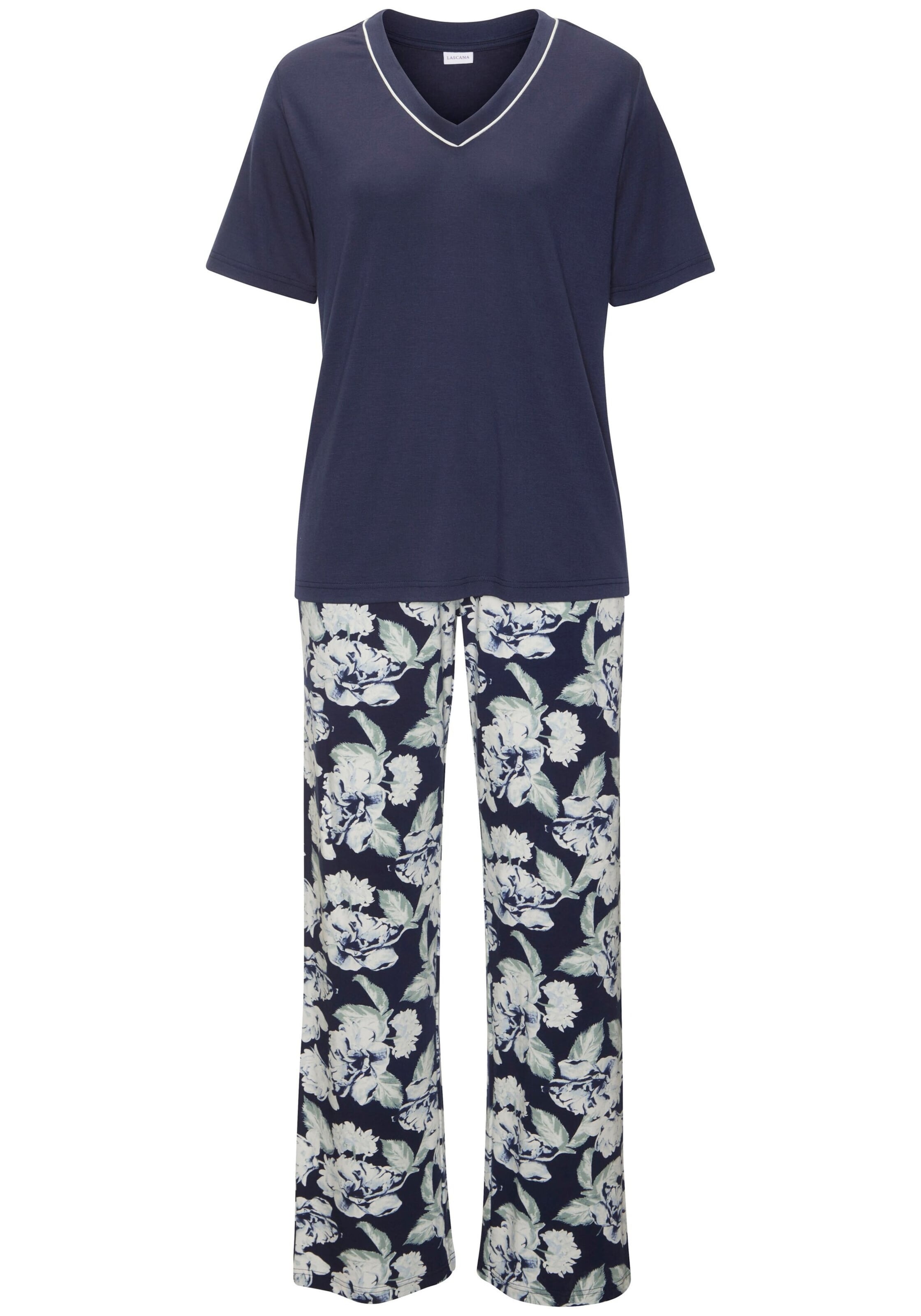LASCANA Pajama in Blue: front