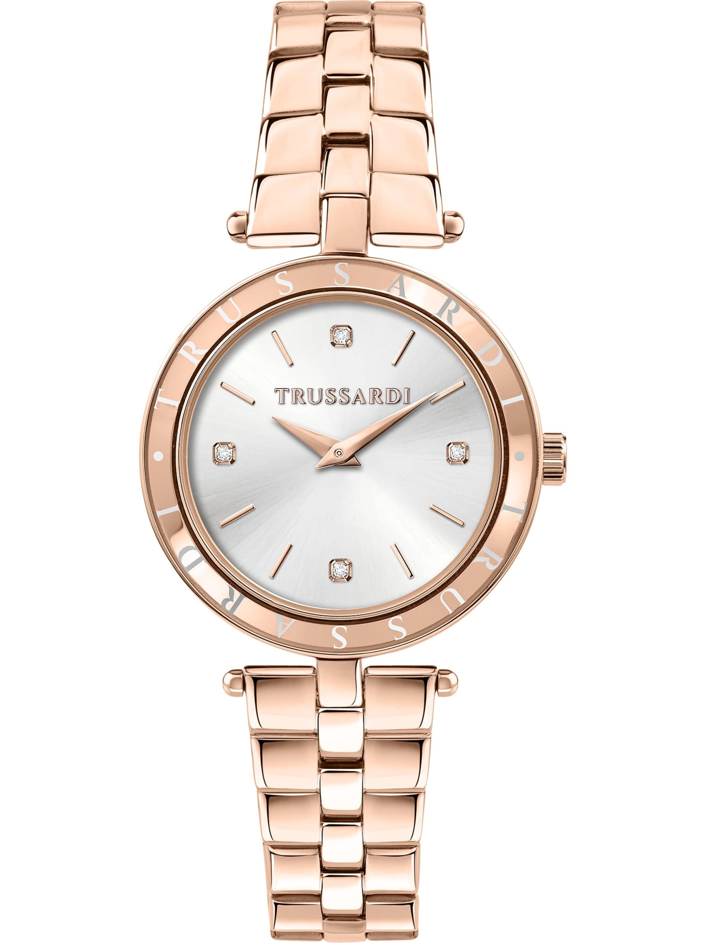 Trussardi Analoguhr in Gold: Vorderseite